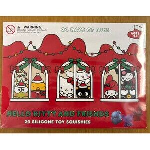 HELLO KITTY AND FRIENDS Advent Calendar 24 Days of Fun Silicone Toy‎ Squishies